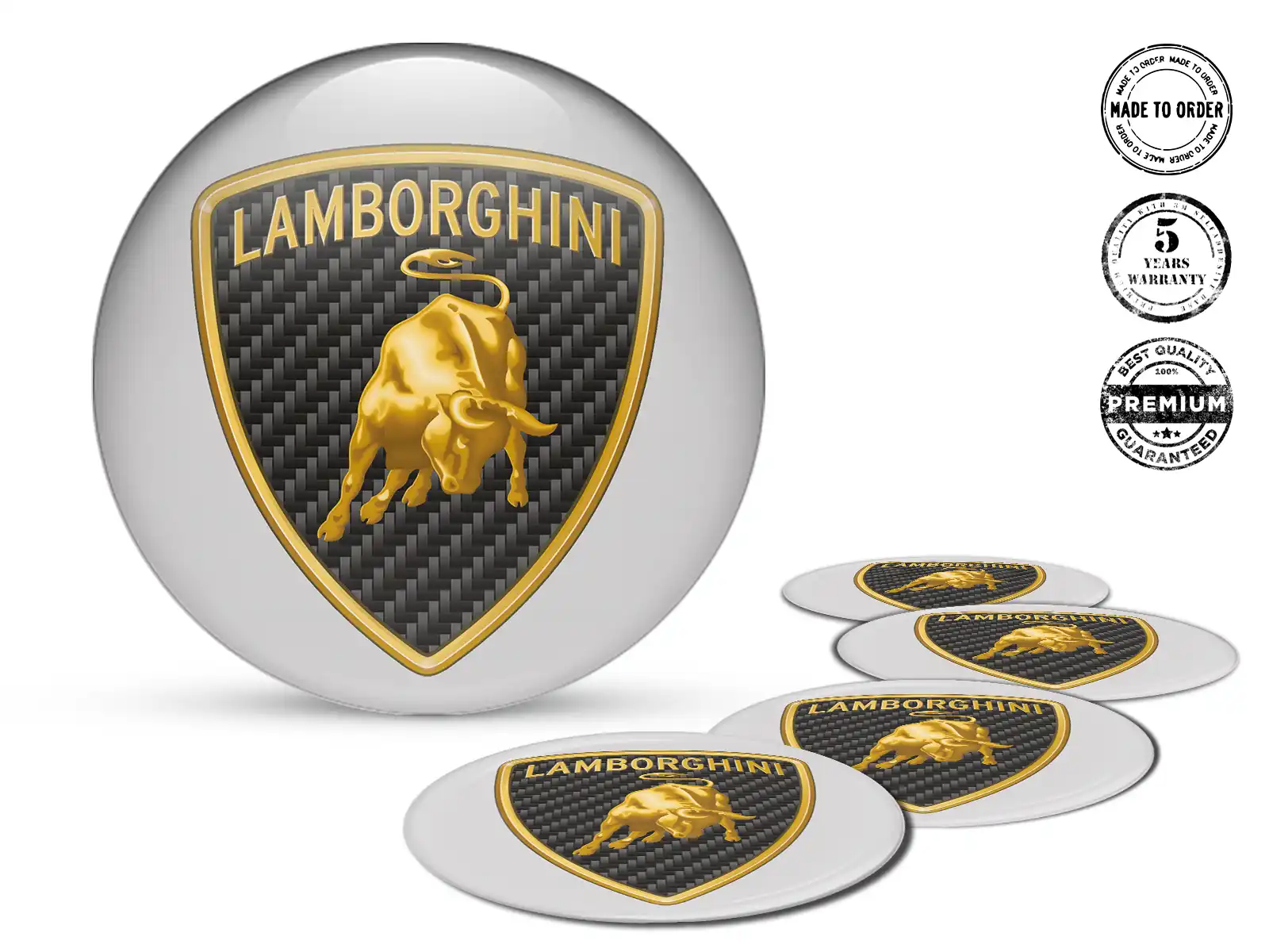 Lamborghini Pegatinas de Aro para Autos Logos de Cúpula Elegante